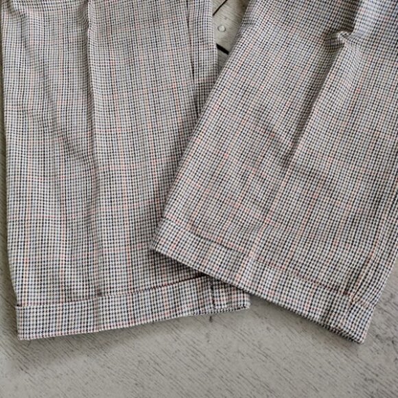 CALVIN KLEIN SPORT vintage High Waisted Cuffed Brown Houndstooth Tapered Pants 8 - Picture 8 of 12